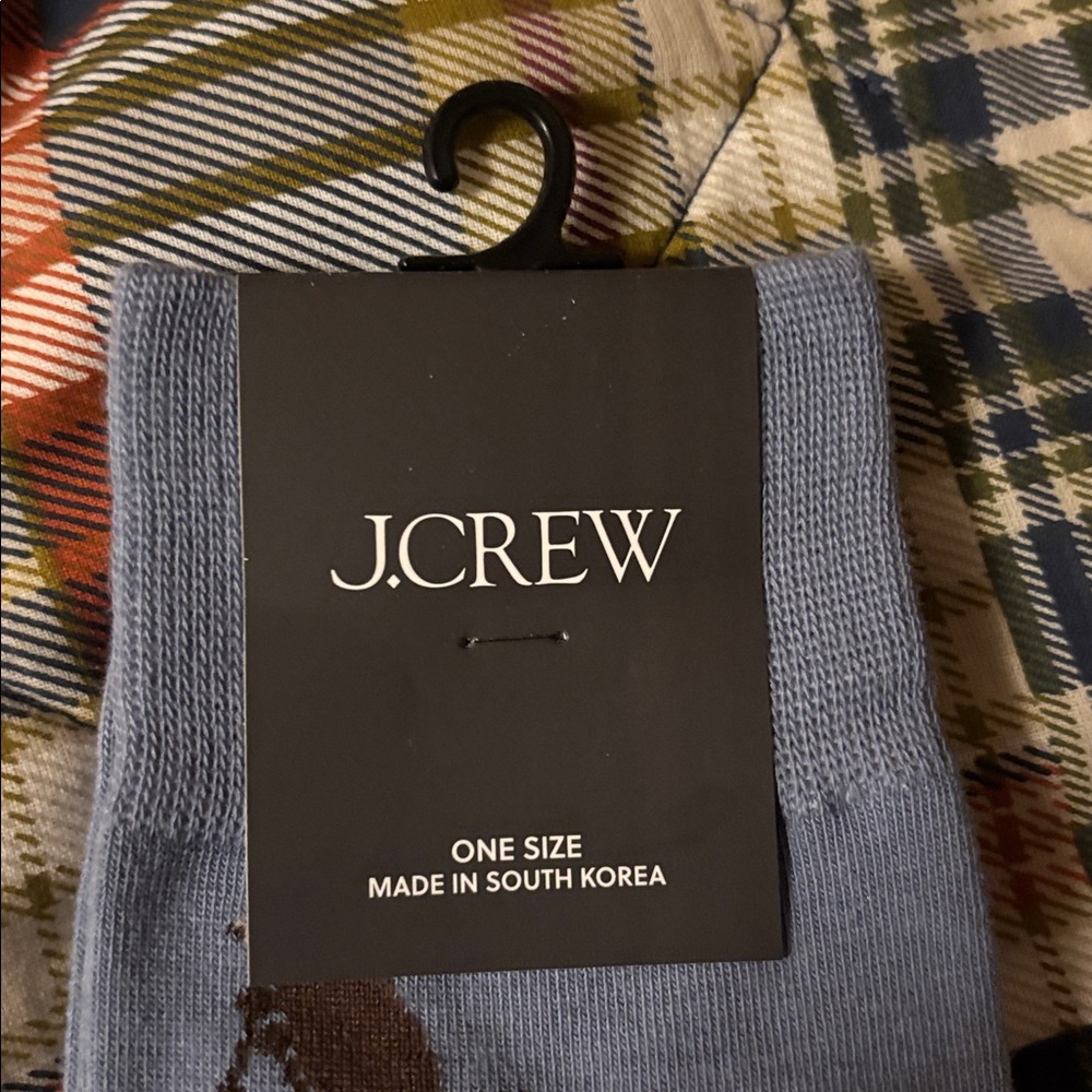 2 for $15 - J. Crew Blue Skiing Dog Socks - Picture 2 of 4